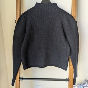 Mango Women's Mock Neck Ribbed Knit Cropped Sweater